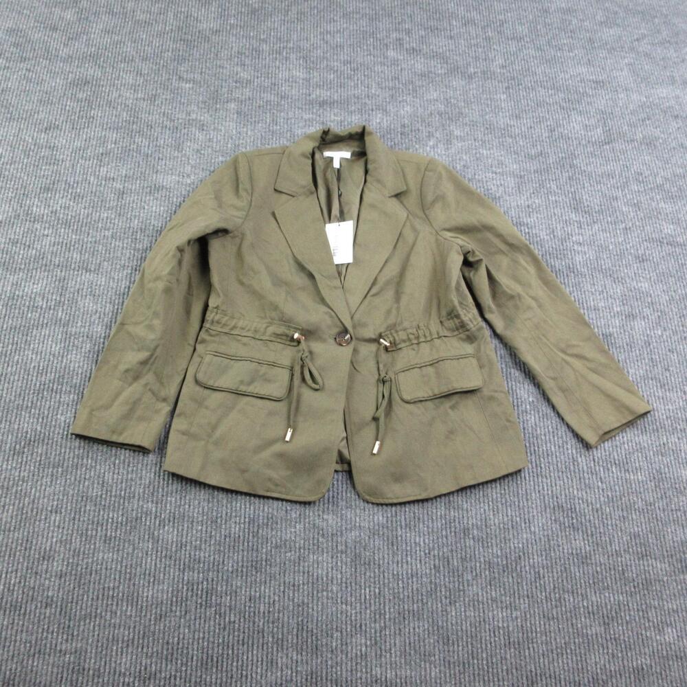 Sojourn Jacket Womens S Green Lyocell Military Lined Pockets Drawstring NWT